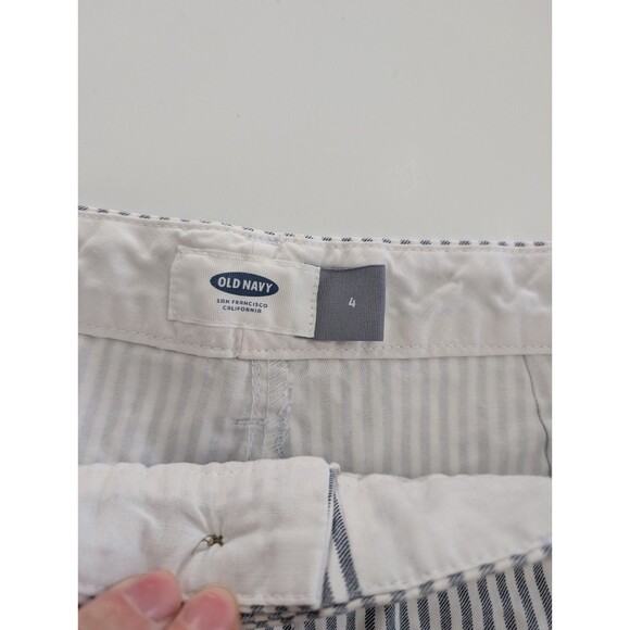 Old Navy Navy And White Striped Shorts Size 4 - Picture 2 of 6